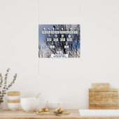 Bird in Winter Treeフォトファミリーツリーポスター ポスター (キッチン)