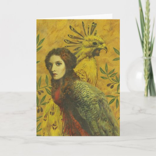 Bird Lady Greetingsカード カード (正面)