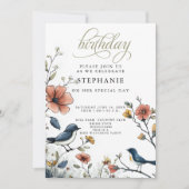 Bird Lovers Birthday Party 招待状 (正面)