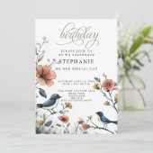 Bird Lovers Birthday Party 招待状 (スタンド正面)
