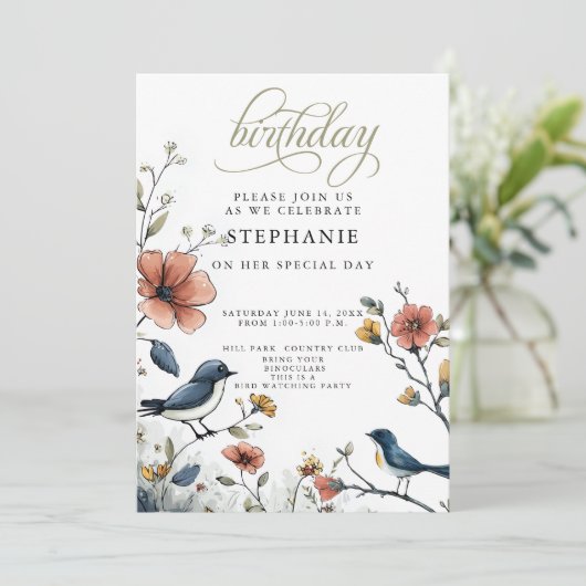 Bird Lovers Birthday Party 招待状 (スタンド正面)