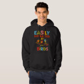 Bird Lovers For Women Men Easily Distracted by Bir パーカ (正面フル)