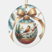 Bird Lovers  Keepsake  Christmas Ornament セラミックオーナメント (左)