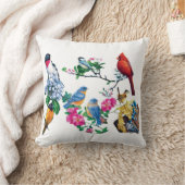 Bird Lovers Throw Pillow クッション (ブランケット)