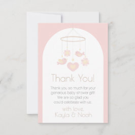 Bird Mobile Nesting Party サンキューカード