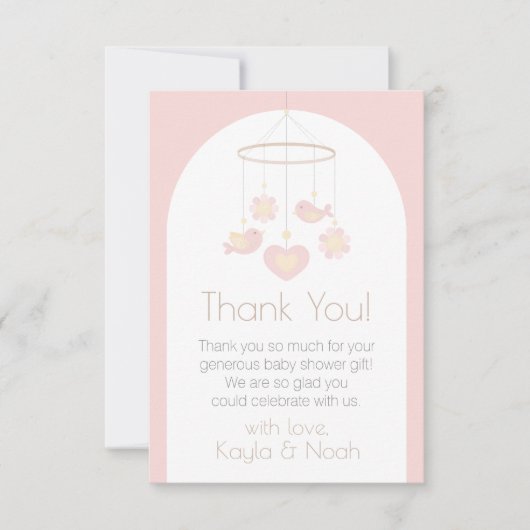 Bird Mobile Nesting Party サンキューカード (正面)