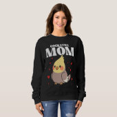 Bird Mom Cockatiels Birding Bird Watching Mother B スウェットシャツ (正面フル)