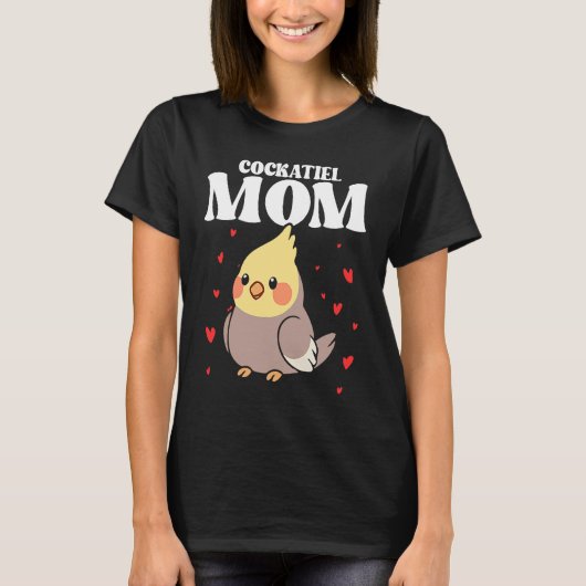 Bird Mom Cockatiels Birding Bird Watching Mother B Tシャツ (正面)