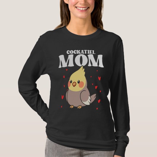 Bird Mom Cockatiels Birding Bird Watching Mother B Tシャツ (正面)