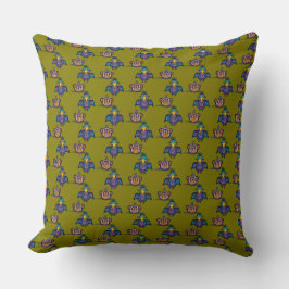Bird & Mouse Throw Pillow クッション