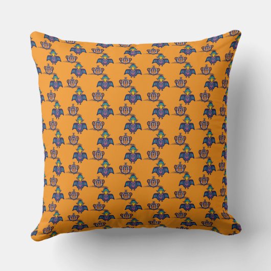 Bird & Mouse Throw Pillow クッション (裏面)