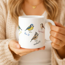 Bird Mug – 庭の鳥の水彩コーヒーカップ
