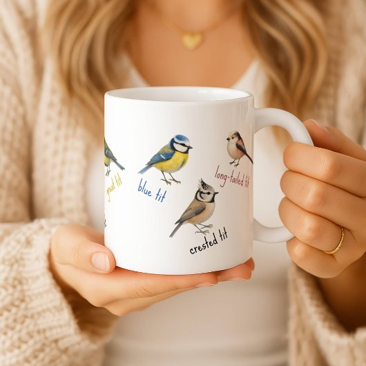 Bird Mug – 庭の鳥の水彩コーヒーカップ コーヒーマグカップ