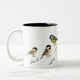 Bird Mug – 庭の鳥の水彩コーヒーカップ ツートーンマグカップ