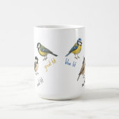 Bird Mug – Garden Birds Watercolour Coffee Cup コーヒーマグカップ (中央)