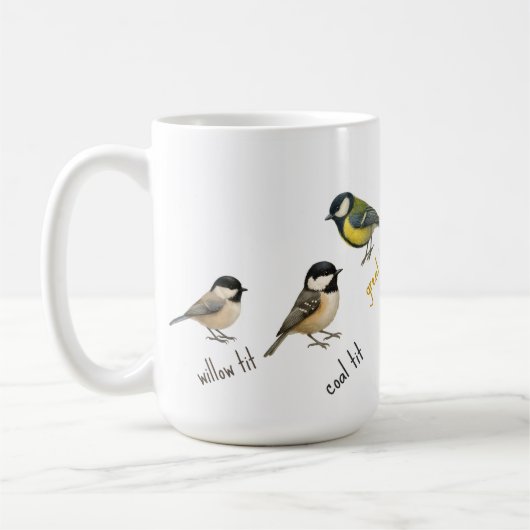 Bird Mug – Garden Birds Watercolour Coffee Cup コーヒーマグカップ (左)