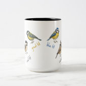 Bird Mug – Garden Birds Watercolour Coffee Cup ツートーンマグカップ (中央)