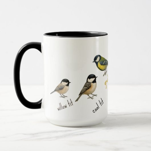 Bird Mug – Garden Birds Watercolour Coffee Cup マグカップ (左)