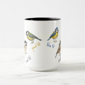 Bird Mug – Garden Birds Watercolour Coffee Cup マグカップ (中央)