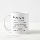 Bird Nerd Definition Funny Birdwatcher Gift コーヒーマグカップ (左)