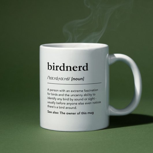 Bird Nerd Definition Funny Birdwatcher Gift コーヒーマグカップ