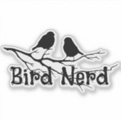 Bird Nerd Fun Bird Watcher Birding シール (正面)