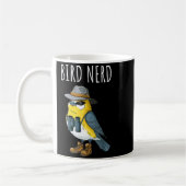 Bird Nerd Funny Bird Watching Birding Bird Lover W コーヒーマグカップ (左)