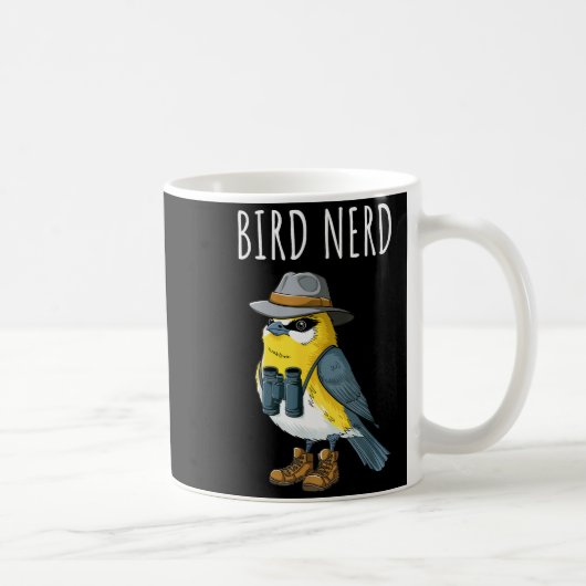 Bird Nerd Funny Bird Watching Birding Bird Lover W コーヒーマグカップ (右)