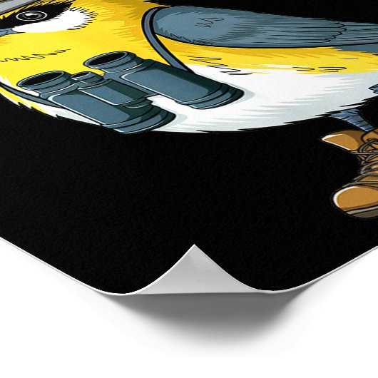 Bird Nerd Funny Bird Watching Birding Bird Lover W ポスター (角)