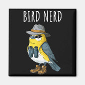 Bird Nerd Funny Bird Watching Birding Bird Lover W マグネット (正面)