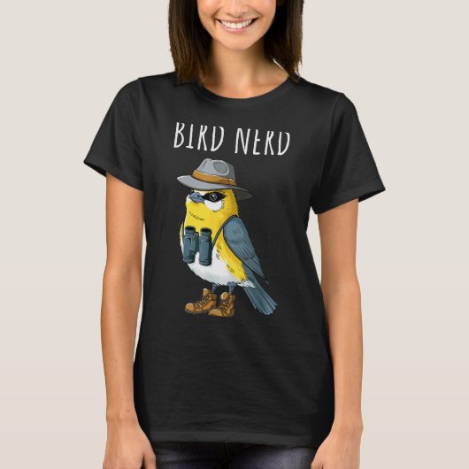Bird Nerd Funny Bird Watching Birding Bird Lover W Tシャツ (正面)