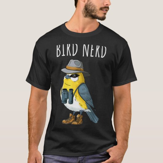 Bird Nerd Funny Bird Watching Birding Bird Lover W Tシャツ (正面)