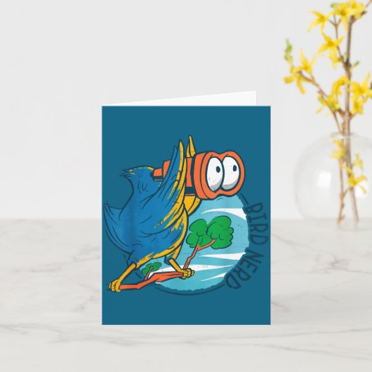 Bird Nerd Funny Bird Watching Birds Lover Ornithol カード (黄色い花)