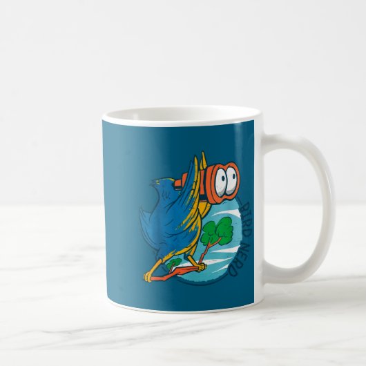 Bird Nerd Funny Bird Watching Birds Lover Ornithol コーヒーマグカップ (右)
