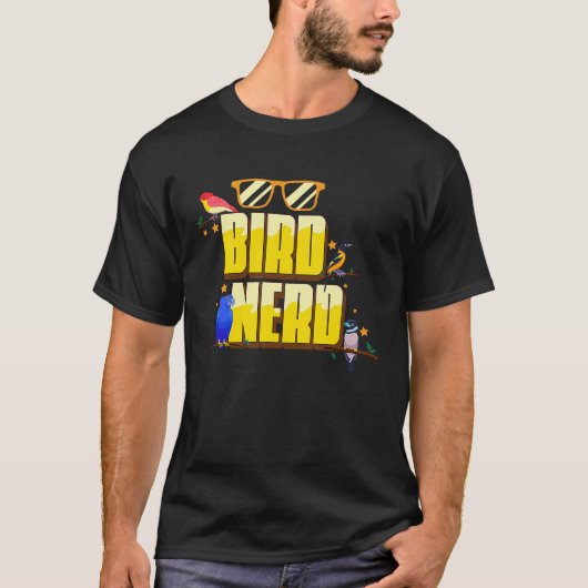 Bird Nerd Ornithology Bird Watching Tシャツ (正面)