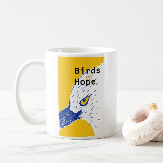bird of hope_blue bill コーヒーマグカップ (ドーナツ)