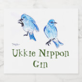 bird of hope_mountain bluebird リキュールボトルラベル (シングルラベル)