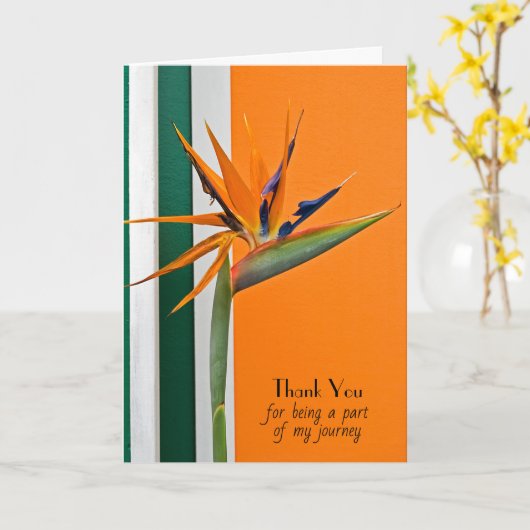 Bird Of Paradiseありがとう カード (黄色い花)