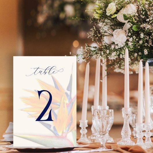 Bird of Paradise両面表番号札 テーブルナンバー