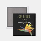 Bird of Paradise日付磁石を保存 マグネット (正面/裏面)