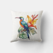 Bird of Paradise、カラフル幻想鳥'n flower クッション (裏面)