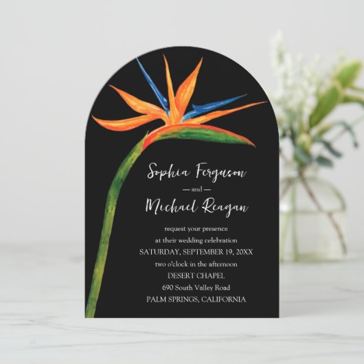 Bird of Paradise Arch Top 結婚's 招待状 (スタンド正面)
