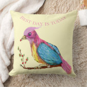 Bird of Paradise | Best Day Is Today  Throw Pillow クッション (ブランケット)
