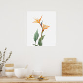 Bird of paradise drawing (flower) ポスター (キッチン)