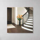 Bird of Paradise Floral Arrangement By a Staircase キャンバスプリント (正面)