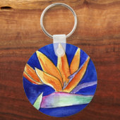 Bird of Paradise Flower 絵画's Art Keychain キーホルダー (正面)
