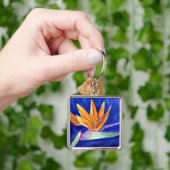 Bird of Paradise Flower 絵画's Art Keychain キーホルダー (手)