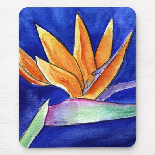 Bird of Paradise Flower Artwork絵画のマウスパッド マウスパッド (正面)