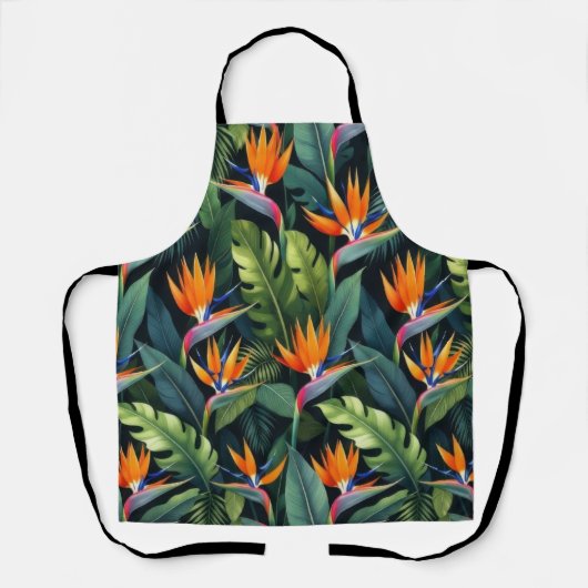 Bird of Paradise Flower Pattern エプロン (正面)