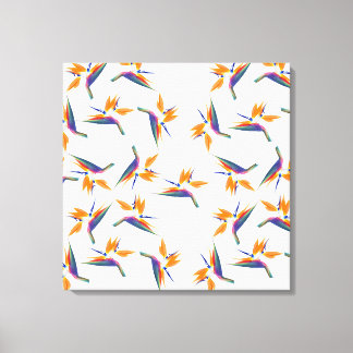 Bird of paradise flower pattern キャンバスプリント
